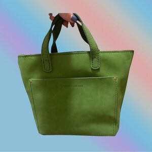 🦄 Portland Leather Zippered Mini Crossbody Tote in Succulent!